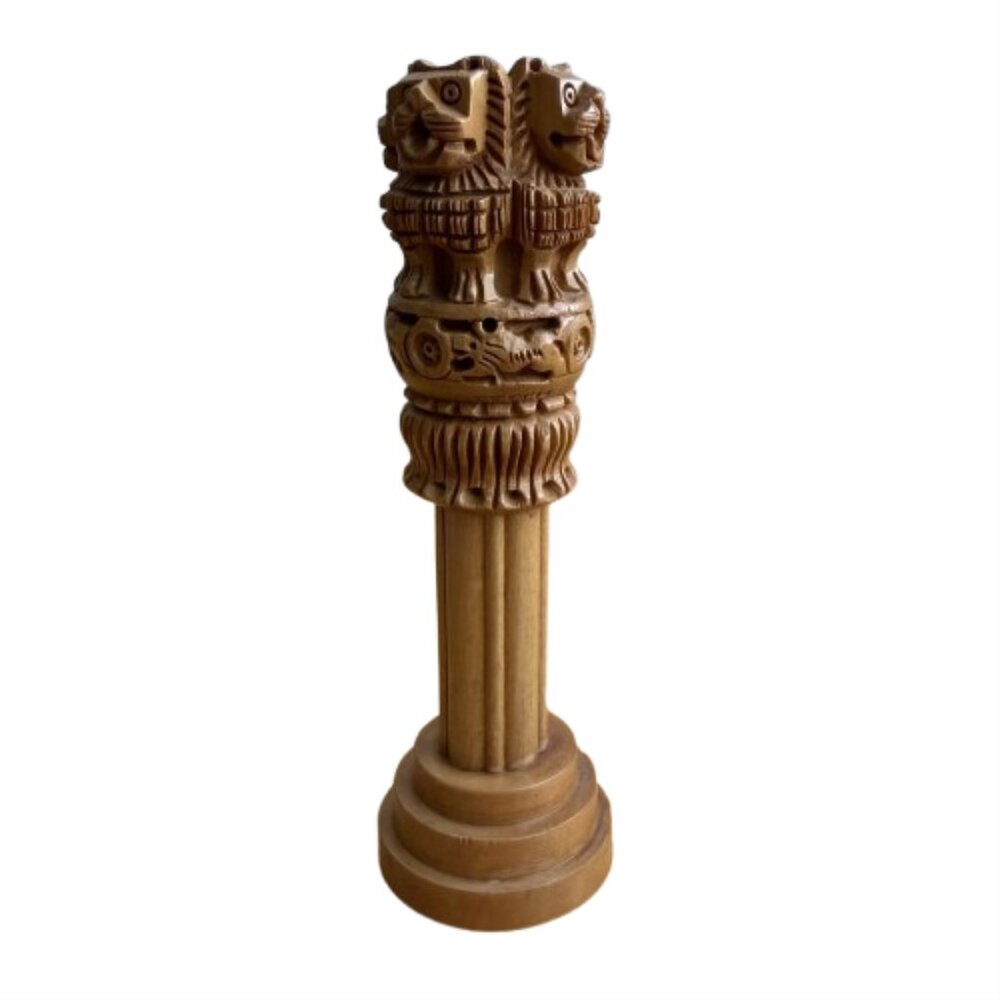 Wooden Ashok Stambh Pillar NWOT - Picture 1 of 3